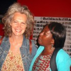 Yaba Badoe with Fenella Greenfield, who created the film trailer