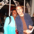 Yaba Badoe with Jim Betteridge, sound mixer for the film